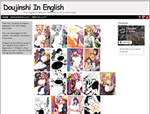 Tablet Screenshot of doujinshienglish.com